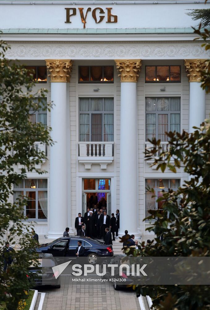 Meeting of Russian President Vladimir Putin, President of Iran Hassan Rouhani and President of Turkey Recep Tayyip Erdogan