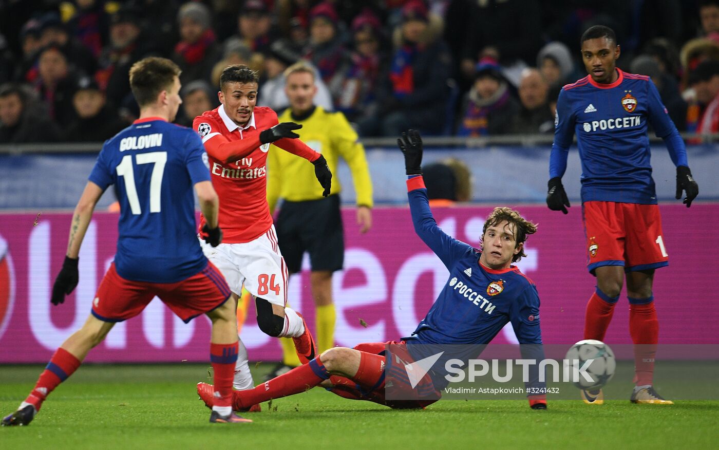 Football. UEFA Champions League. CSKA vs. Benfica