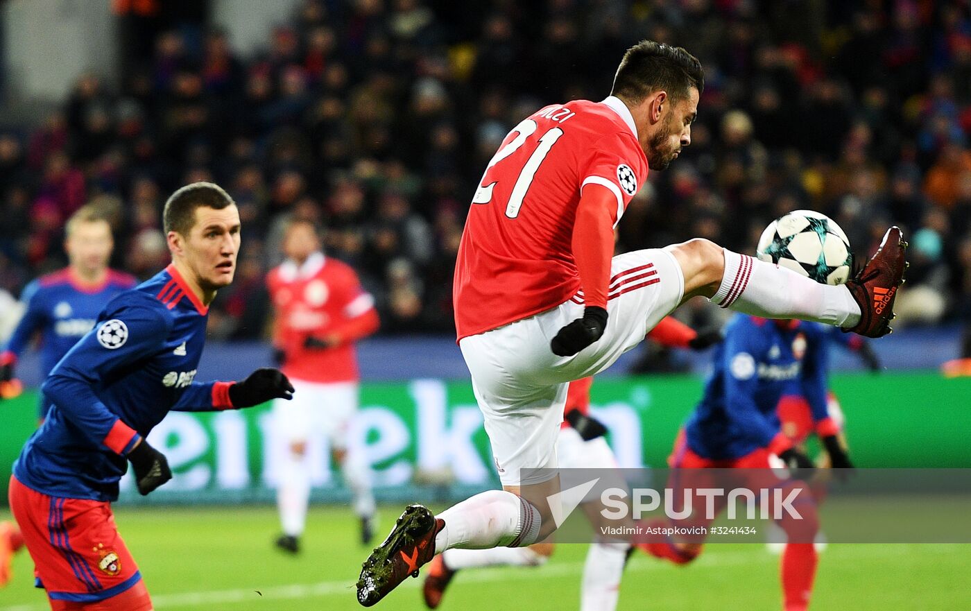 Football. UEFA Champions League. CSKA vs. Benfica