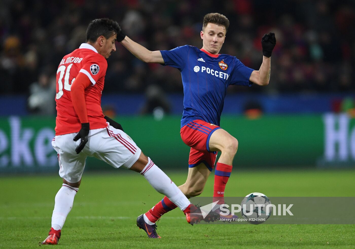 Football. UEFA Champions League. CSKA vs. Benfica