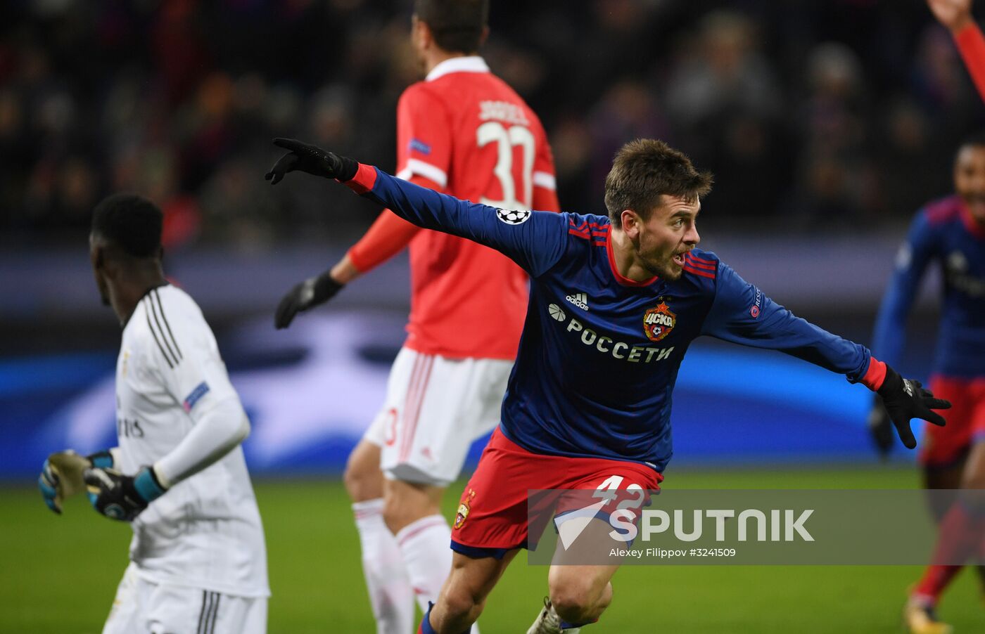 Football. UEFA Champions League. CSKA vs. Benfica