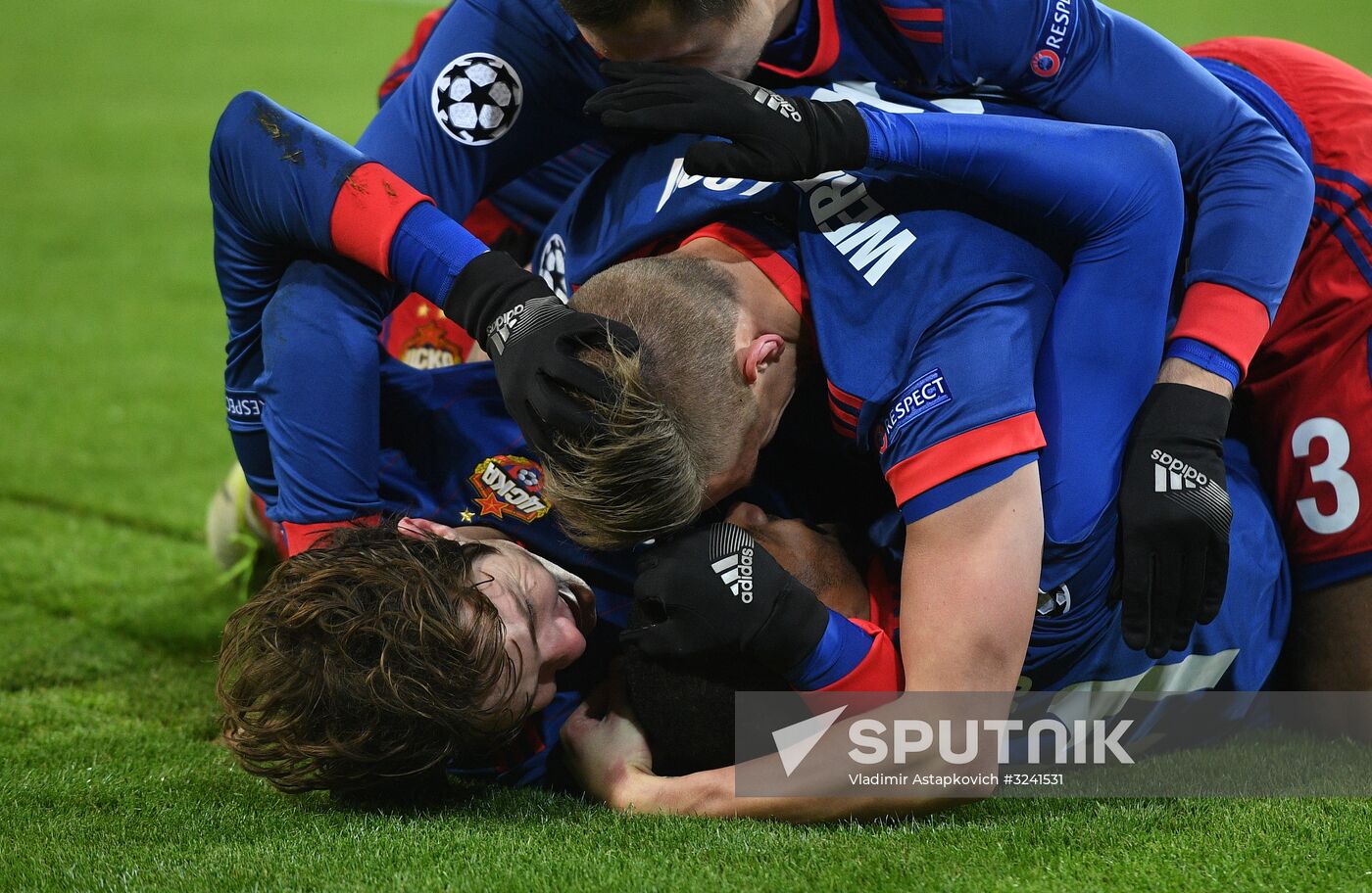 Football. UEFA Champions League. CSKA vs. Benfica