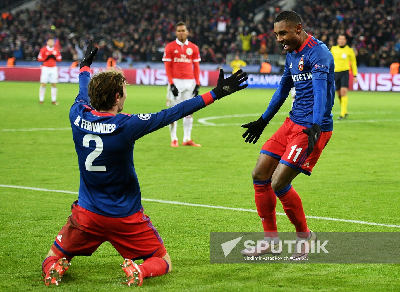 Football. UEFA Champions League. CSKA vs. Benfica