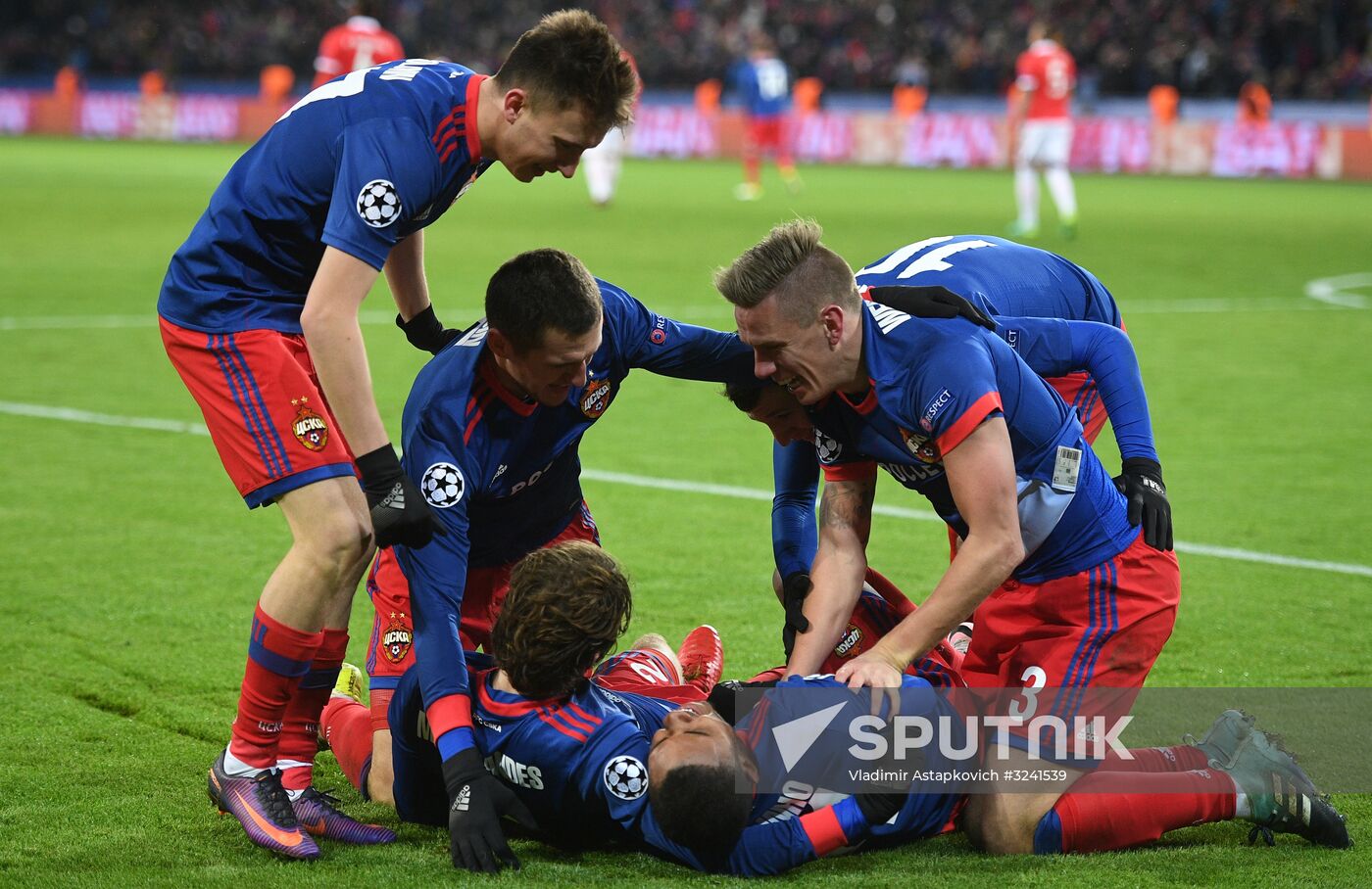 Football. UEFA Champions League. CSKA vs. Benfica