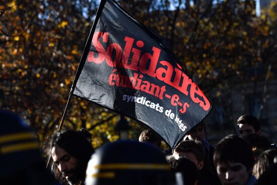 Protest against education reform in Paris