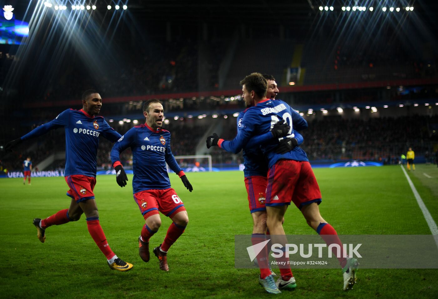 Football. UEFA Champions League. CSKA vs. Benfica