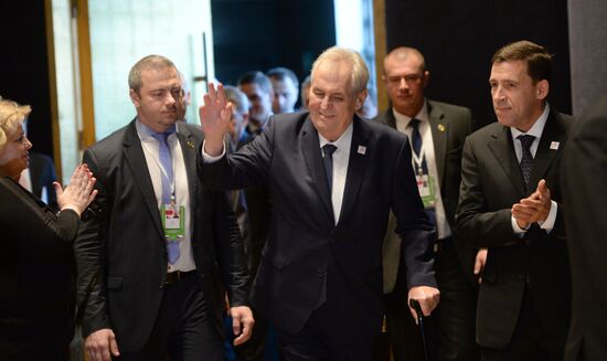 Czech President Milos Zeman visits Yekaterinburg
