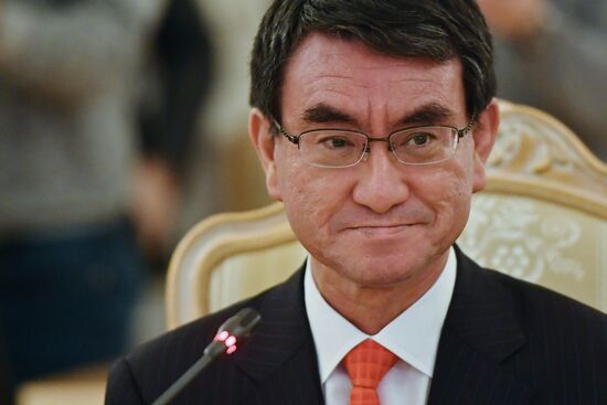 Foreign Minister Sergei Lavrov meets with Japanese counterpart, Taro Kono