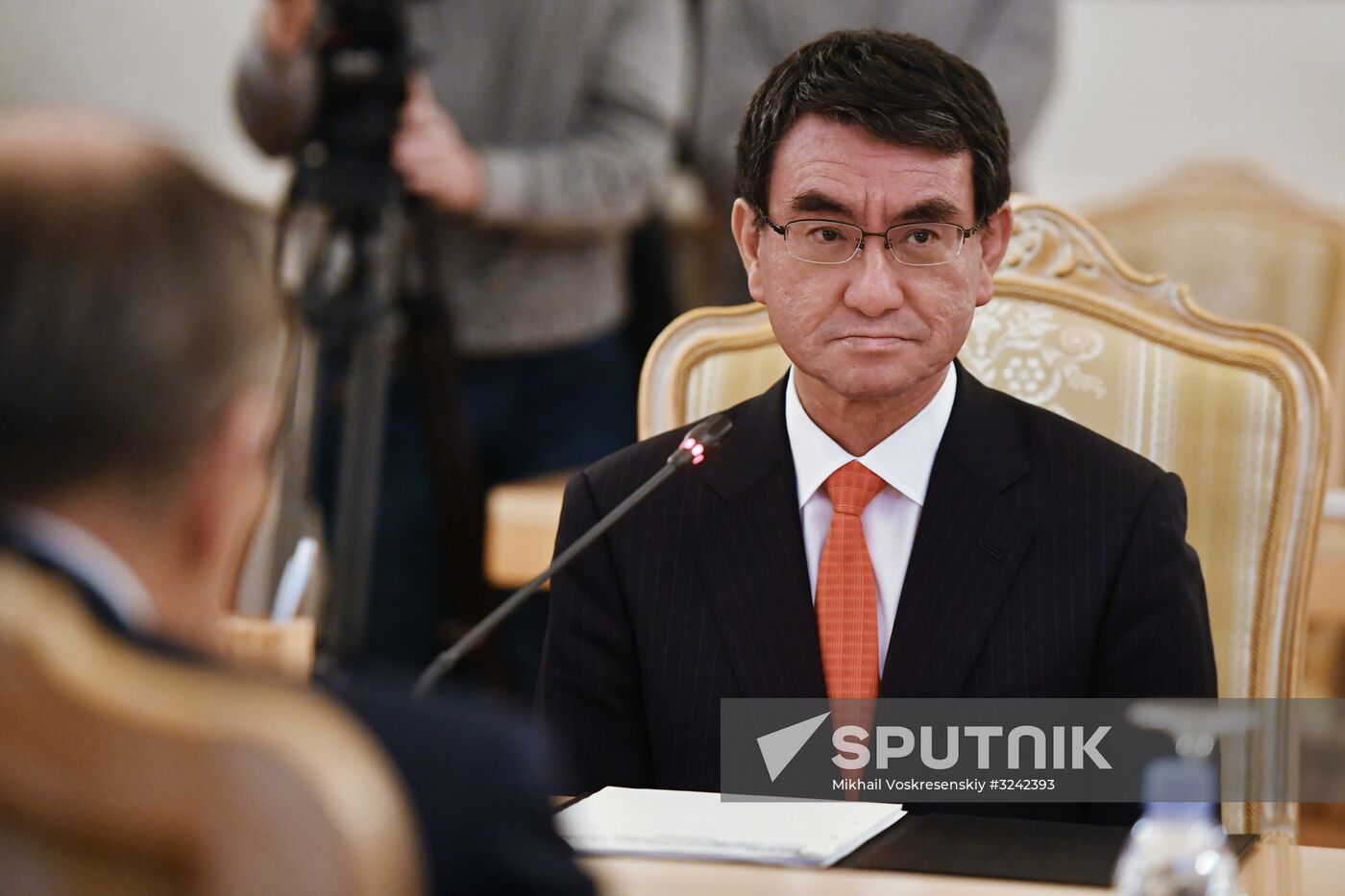 Foreign Minister Sergei Lavrov meets with Japanese counterpart, Taro Kono