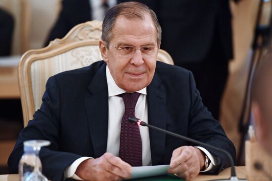 Foreign Minister Sergei Lavrov meets with Japanese counterpart, Taro Kono