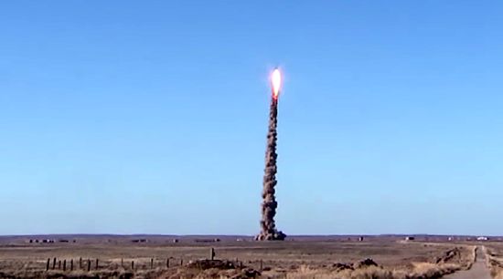 Intermissile launch from Sary Shagan testing ground