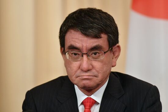 Foreign Minister Sergei Lavrov meets with Japanese counterpart, Taro Kono