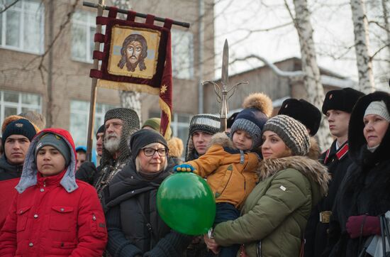 Unveiling of Alexander Suvorov monument in Tomsk
