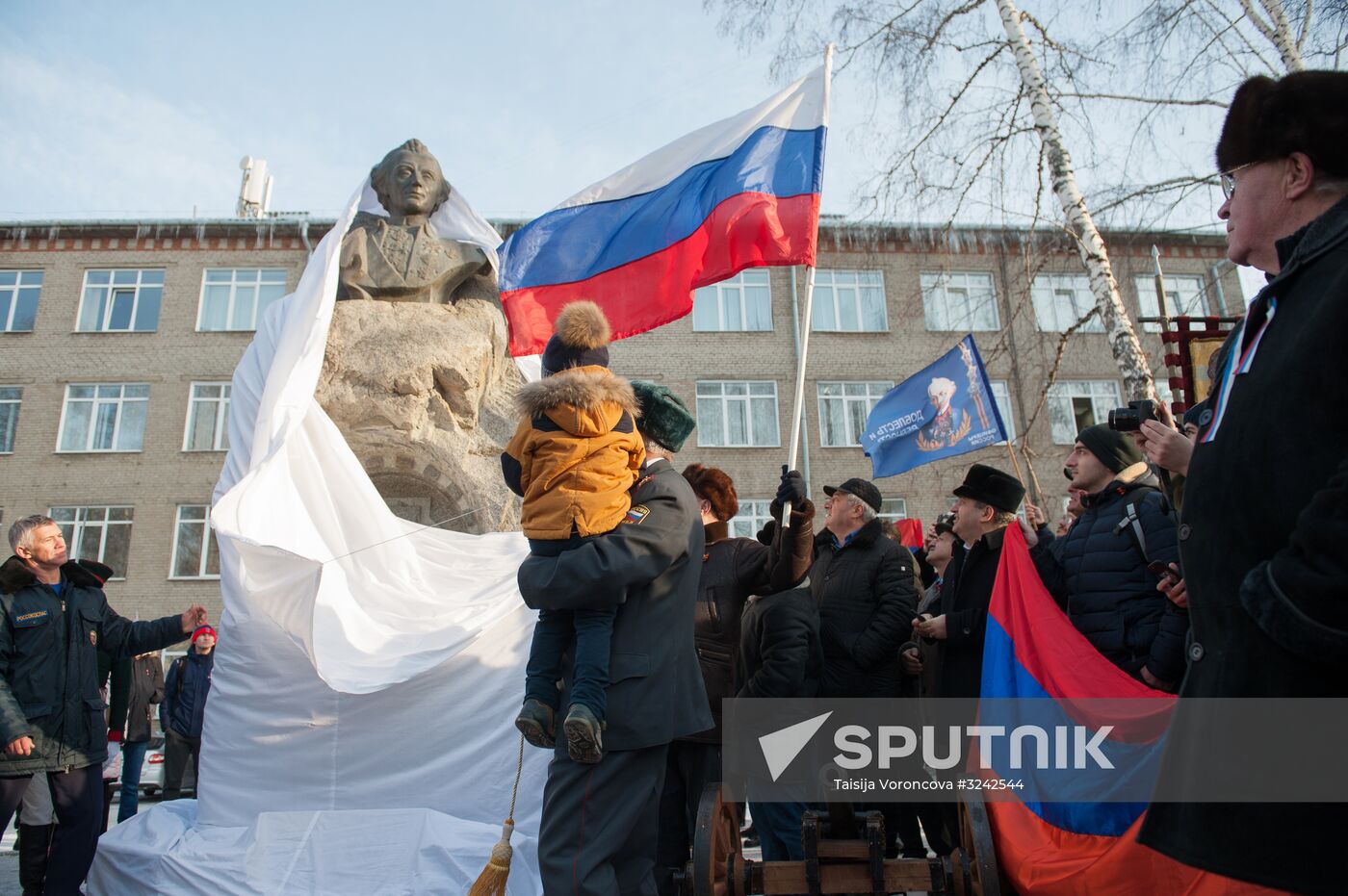 Unveiling of Alexander Suvorov monument in Tomsk