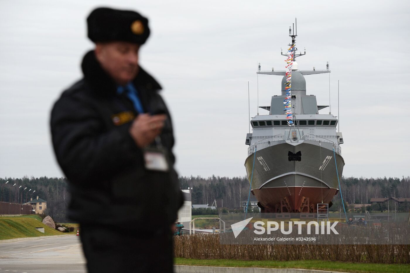 Launching serial fast attack craft Taifun of 22800 project