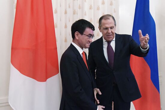 Foreign Minister Sergei Lavrov meets with Japanese counterpart, Taro Kono