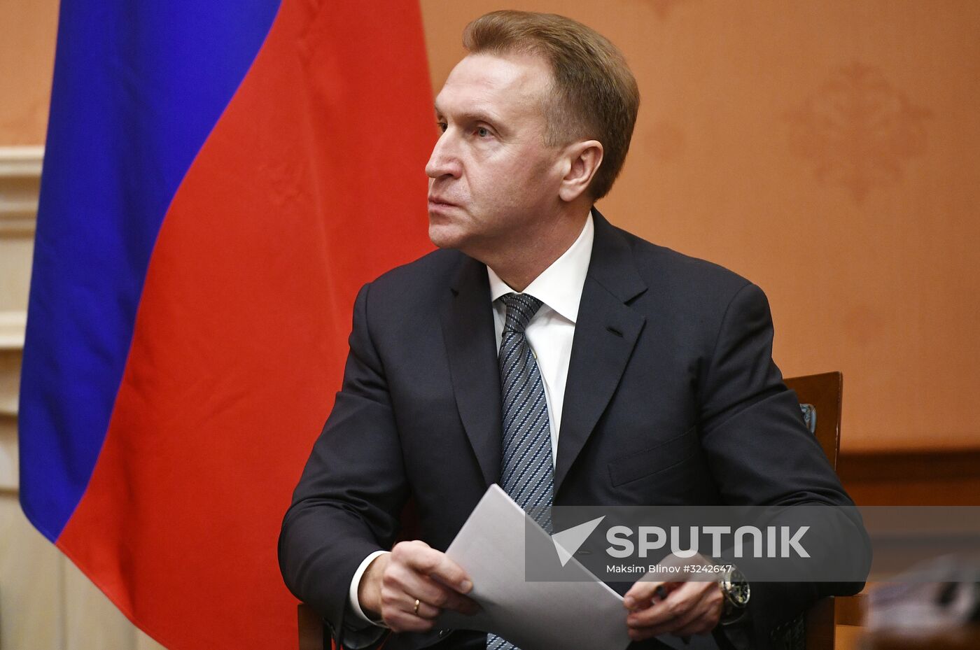 First Deputy Prime Minister Igor Shuvalov meets with Japanese Foreign Minister Taro Kono