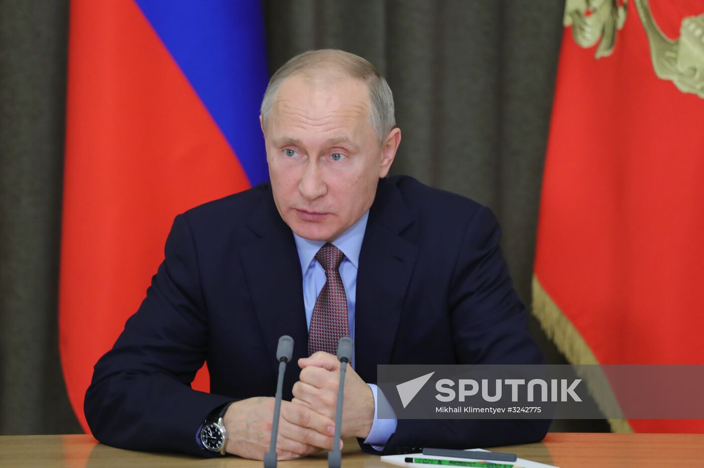 Russian President Vladimir Putin chairs meeting on economic matters