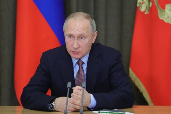 Russian President Vladimir Putin chairs meeting on economic matters