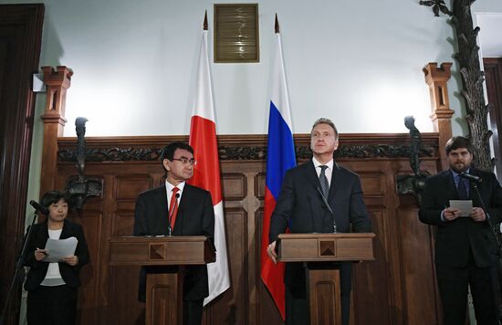 First Deputy Prime Minister Igor Shuvalov meets with Japanese Foreign Minister Taro Kono