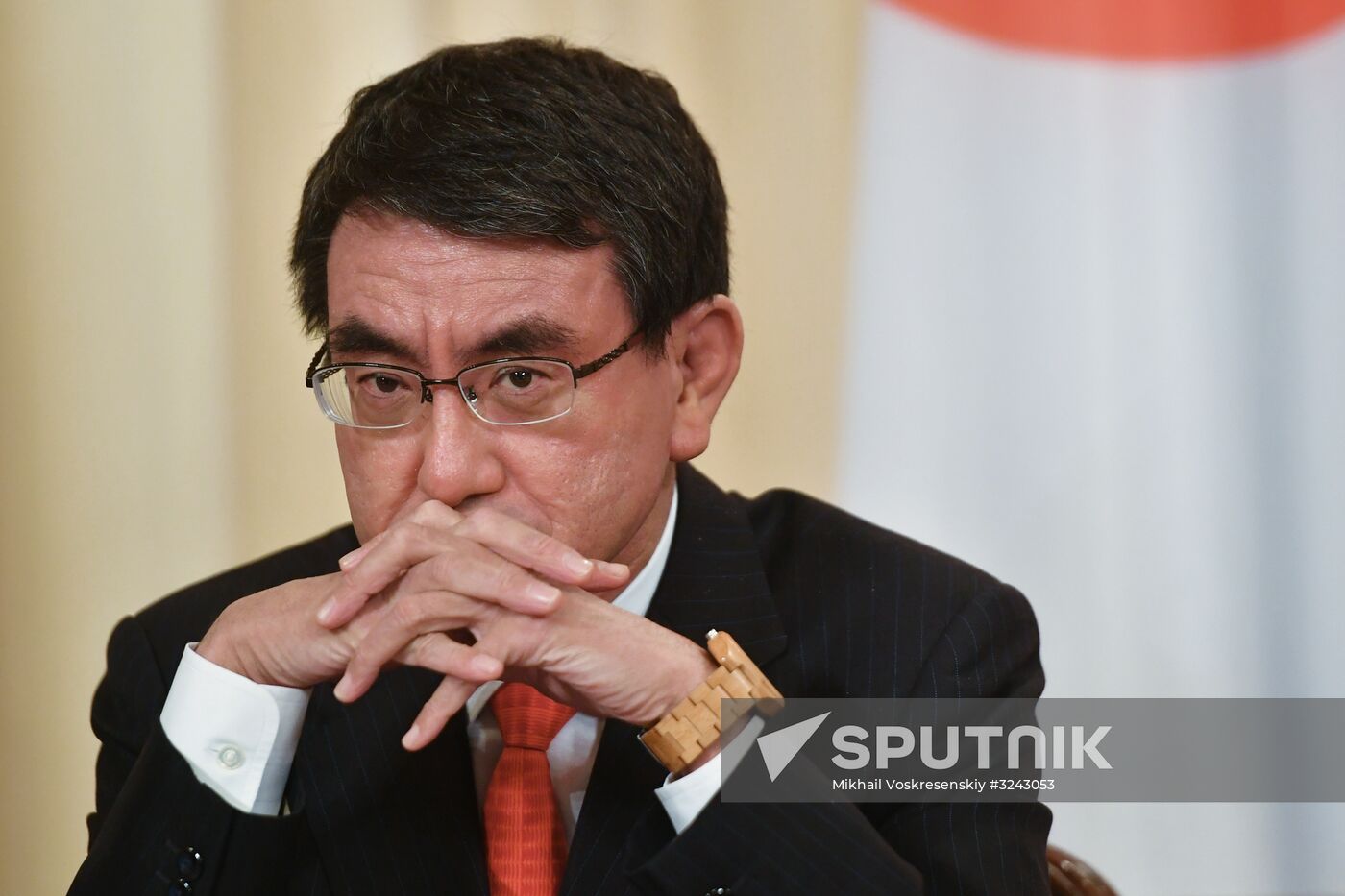 Foreign Minister Sergei Lavrov meets with Japanese counterpart, Taro Kono