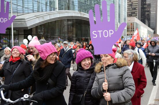 Protest against violence against women in Brussels