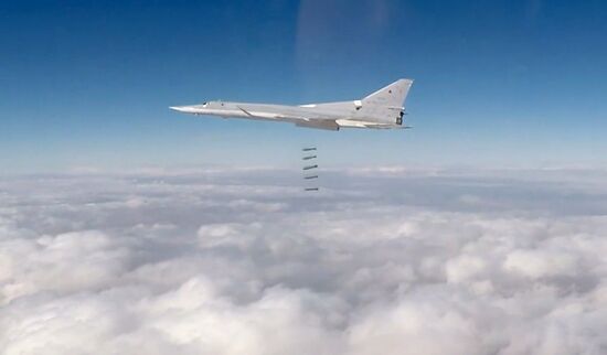 Tu-22M3 long-range bomber aricraft strike terrorist objects in Syria