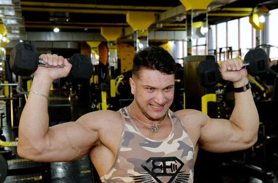 Chechen bodybuilder Rustam Ocherkhadzhiyev