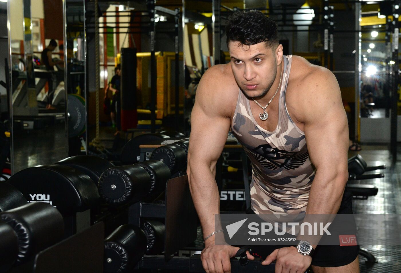 Chechen bodybuilder Rustam Ocherkhadzhiyev