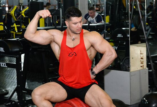 Chechen bodybuilder Rustam Ocherkhadzhiyev