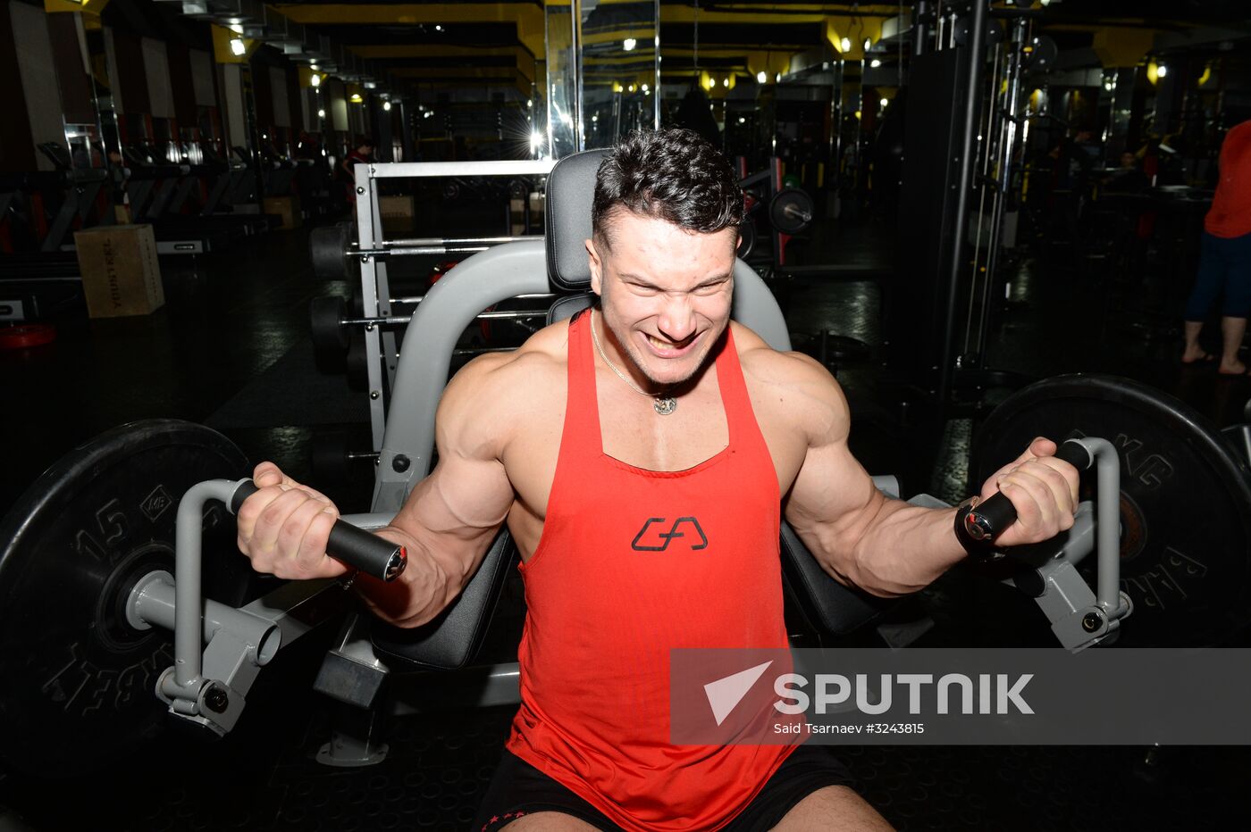 Chechen bodybuilder Rustam Ocherkhadzhiyev