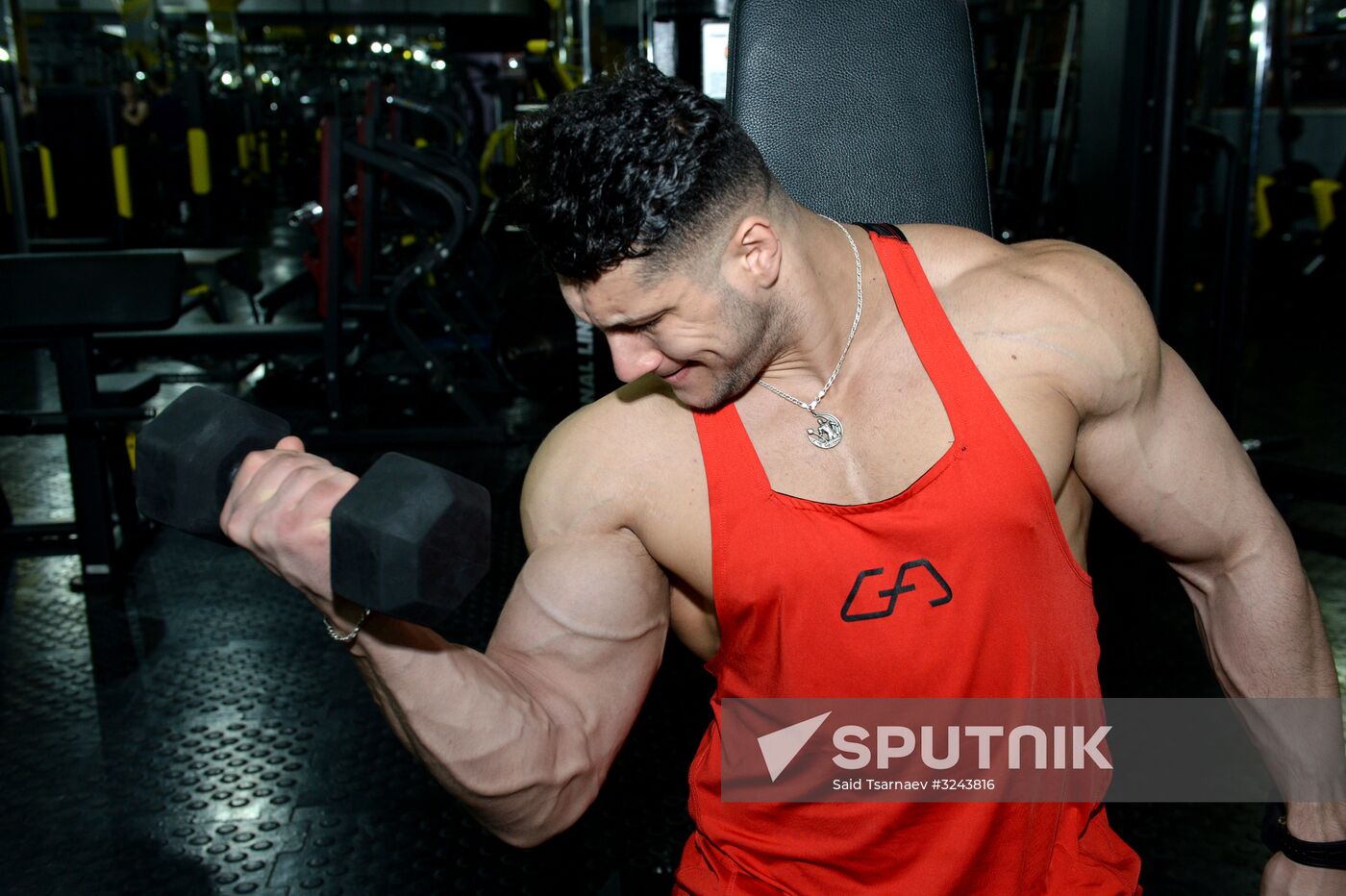 Chechen bodybuilder Rustam Ocherkhadzhiyev