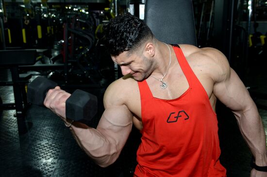 Chechen bodybuilder Rustam Ocherkhadzhiyev