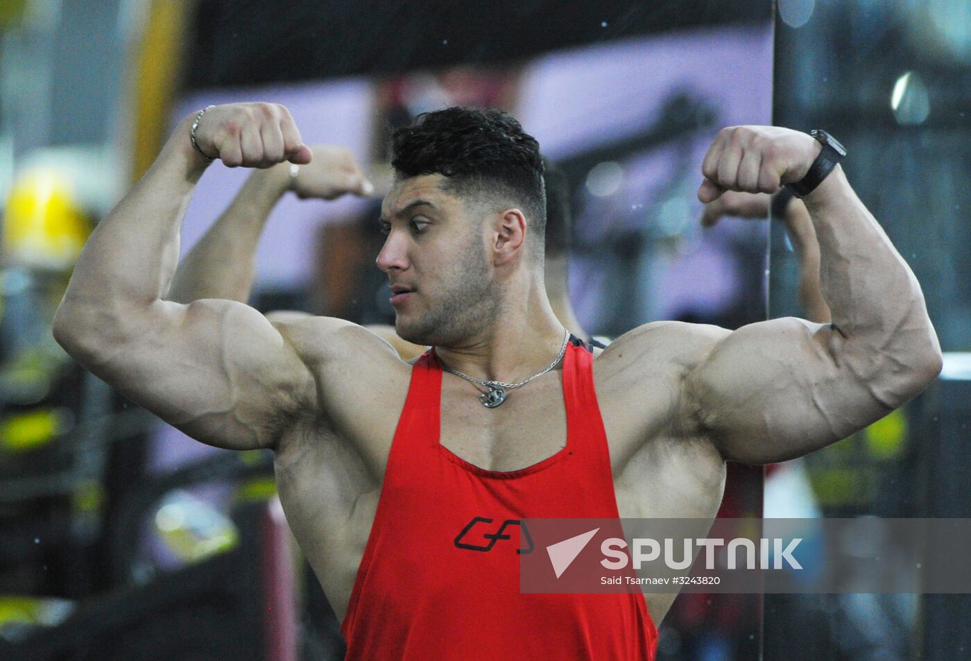 Chechen bodybuilder Rustam Ocherkhadzhiyev