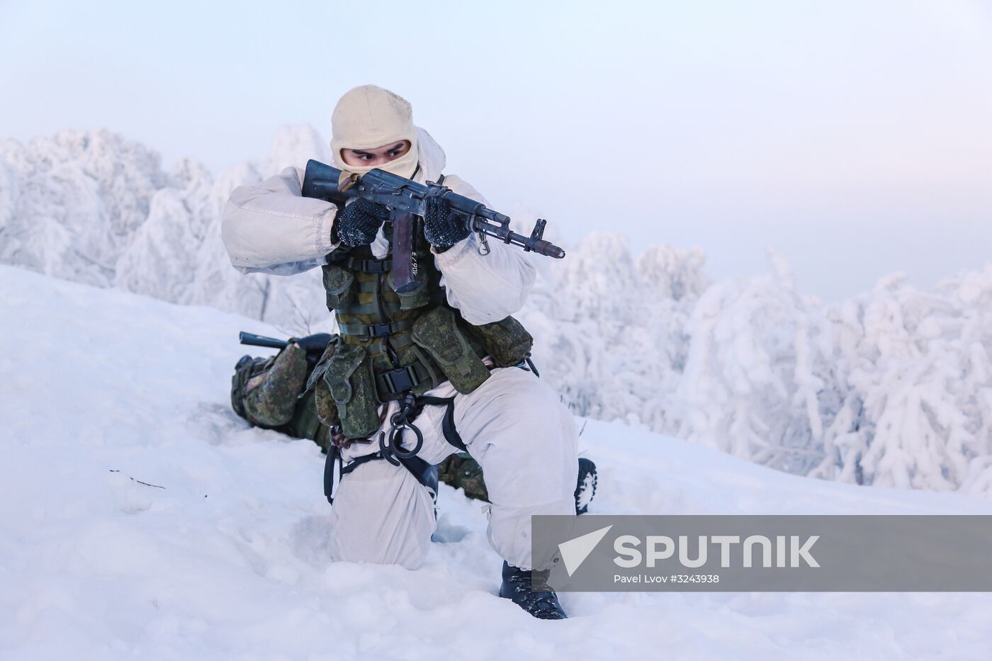 Training grounds for Naval Infantry in Murmansk region