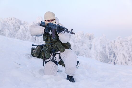 Training grounds for Naval Infantry in Murmansk region