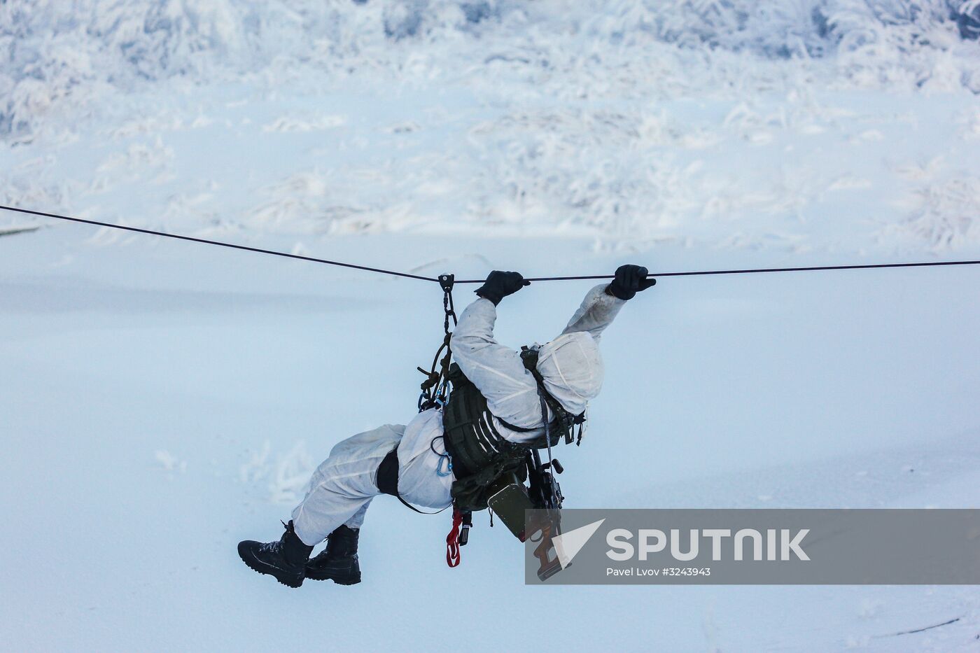 Training grounds for Naval Infantry in Murmansk region