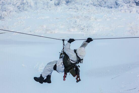 Training grounds for Naval Infantry in Murmansk region