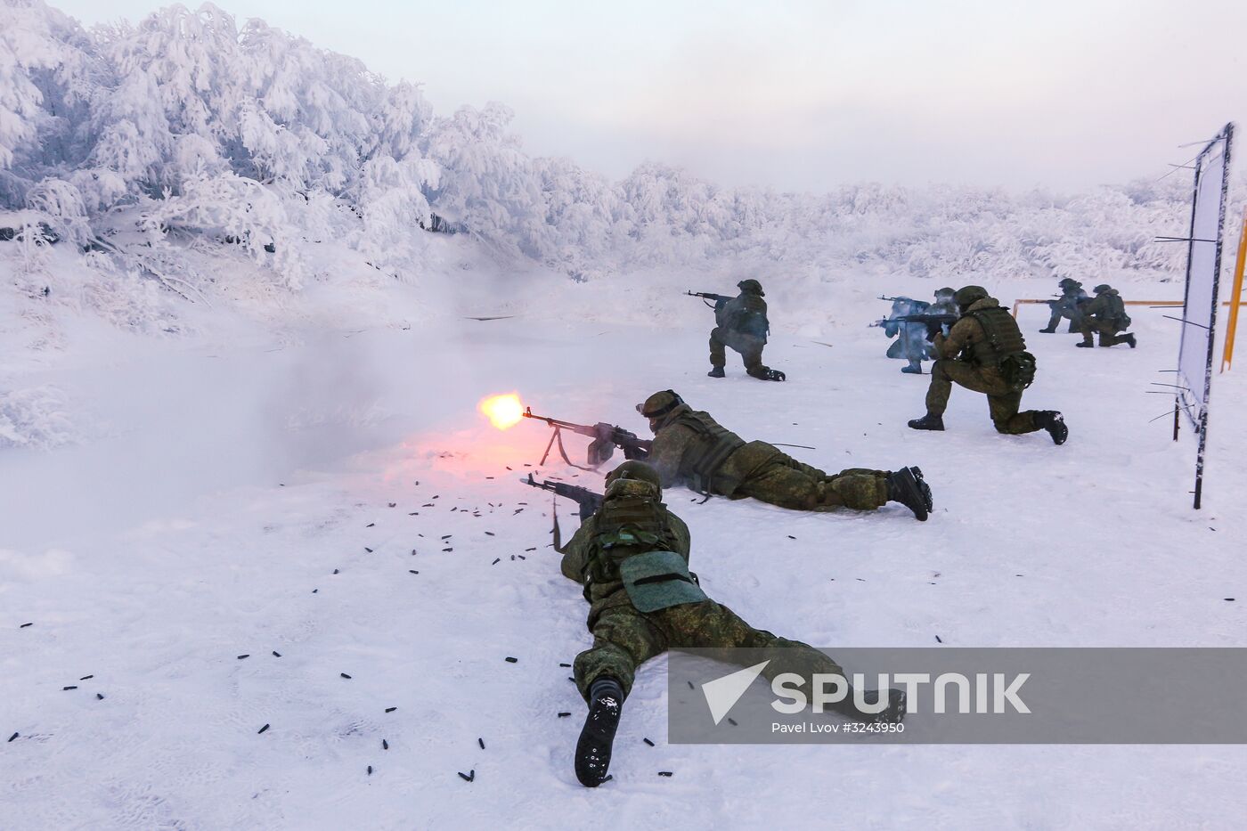 Training grounds for Naval Infantry in Murmansk region