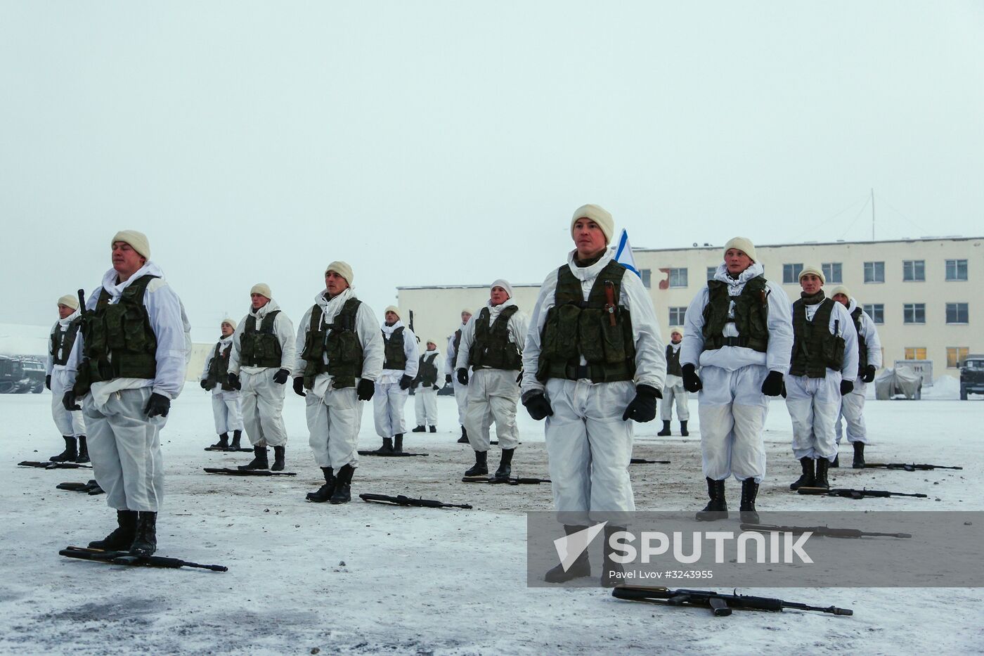 Training grounds for Naval Infantry in Murmansk region