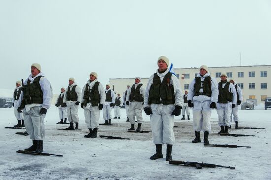 Training grounds for Naval Infantry in Murmansk region