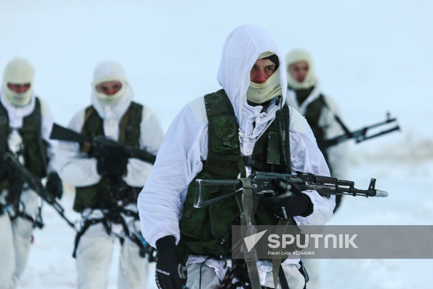 Training grounds for Naval Infantry in Murmansk region