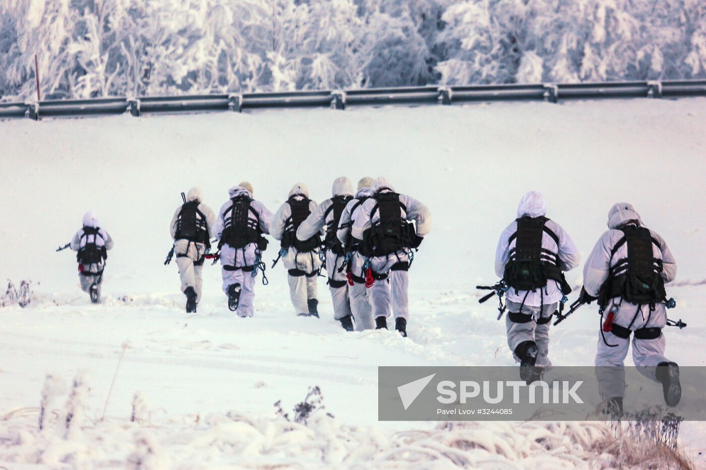 Training grounds for Naval Infantry in Murmansk region