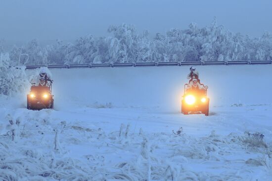 Training grounds for Naval Infantry in Murmansk region