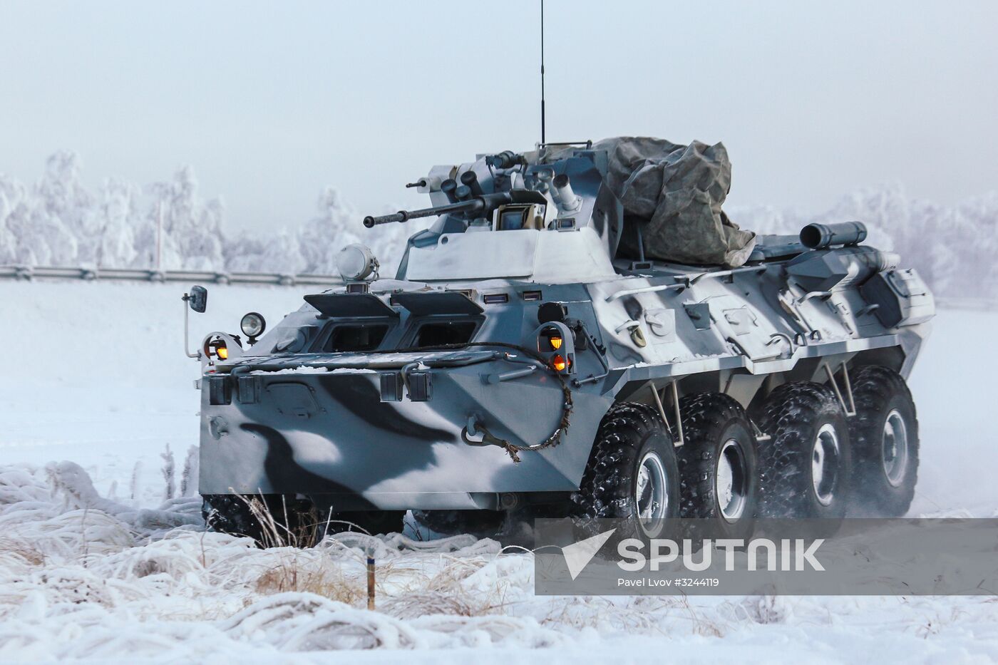Training grounds for Naval Infantry in Murmansk region