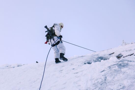 Training grounds for Naval Infantry in Murmansk region