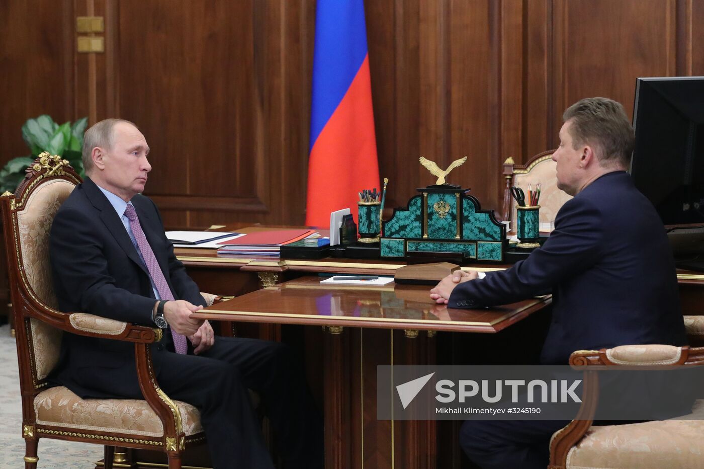 President Putin meets with Gazprom Head Alexei Miller