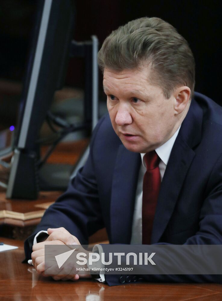 President Putin meets with Gazprom Head Alexei Miller