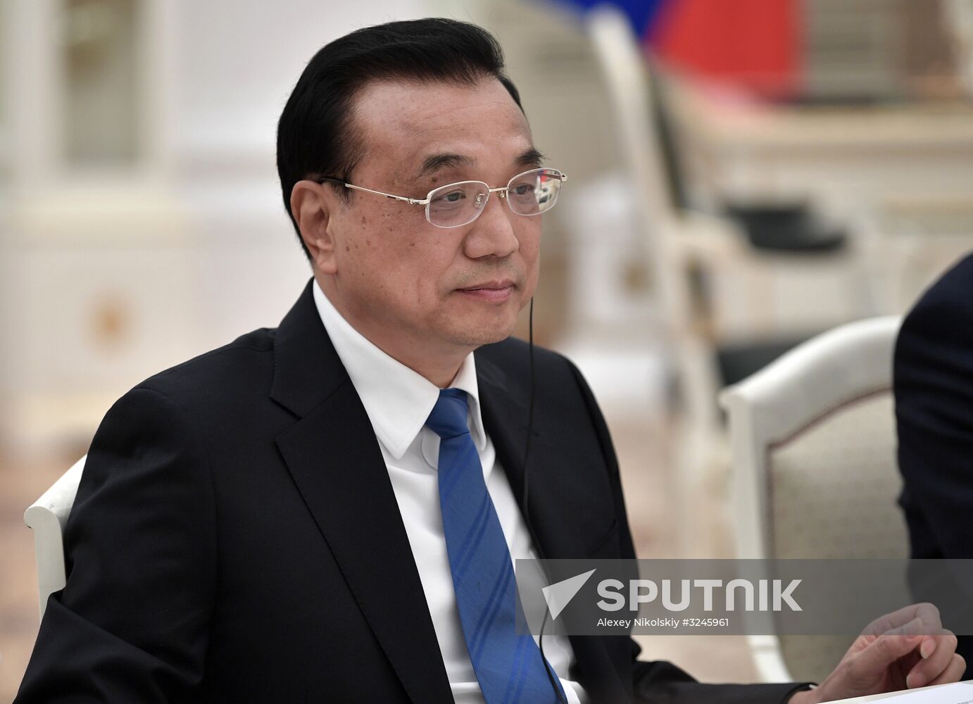 Russian President Vladimir Putin meets with Premier of People's Republic of China Li Keqiang