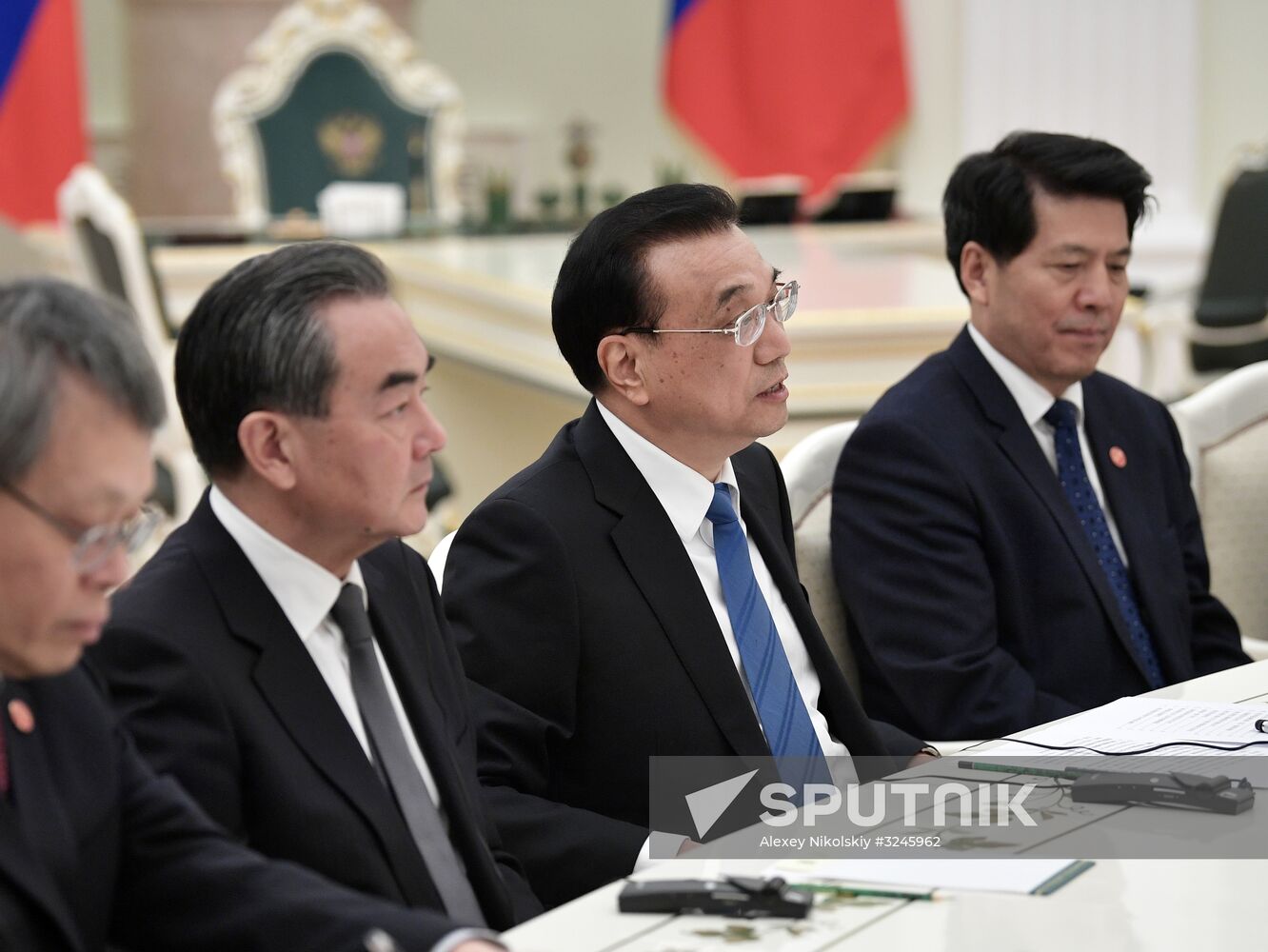 Russian President Vladimir Putin meets with Premier of People's Republic of China Li Keqiang